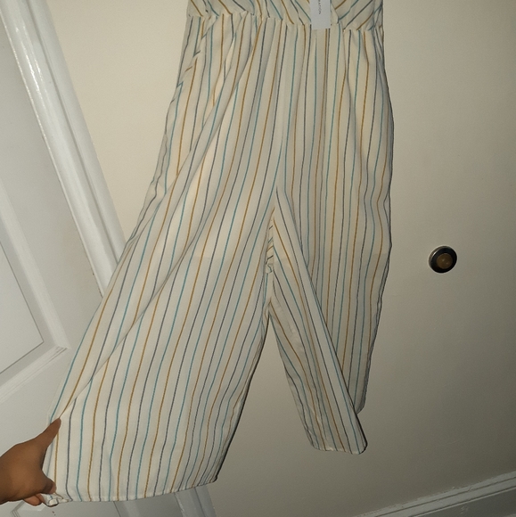Stripe Culotte Jumpsuit (Multi) - Picture 9 of 11